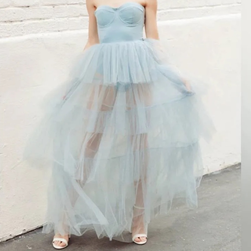 Untamed Petal Blue tulle dream dress - Picture 2 of 7